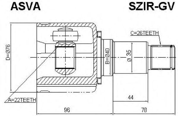 ШРУС SZIR-GV ASVA