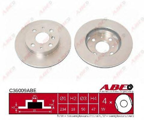 Диск тормозной C36009ABE ABE