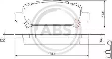 Колодки тормозные дисковые 37164 ABS