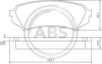 Колодки тормозные дисковые 37226 ABS