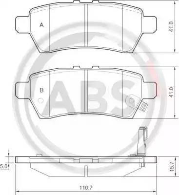 Колодки тормозные дисковые 37536 ABS