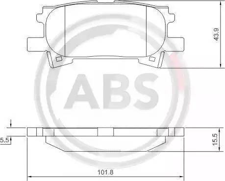 Колодки тормозные дисковые 37459 ABS