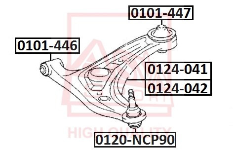 Рычаг подвески 0101-447 ASVA