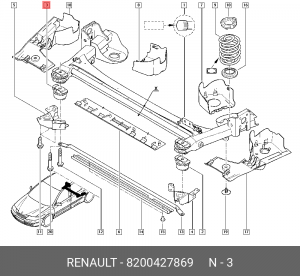 Сайлентблок 8200427869 RENAULT