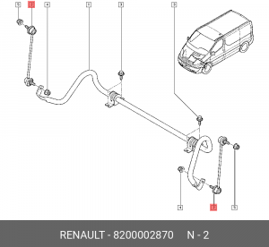 Стойка стабилизатора 82 00 002 870 RENAULT