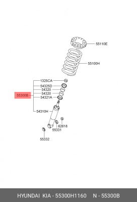 Амортизатор подвески 55300H1160 HYUNDAI KIA