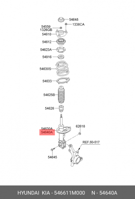 Амортизатор подвески 54661-1M000 HYUNDAI KIA