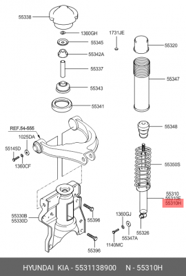 Амортизатор подвески 55311-38900 HYUNDAI KIA