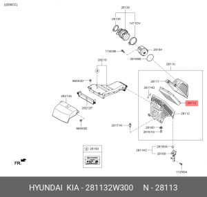 Фильтр воздушный 28113-2W300 HYUNDAI KIA