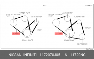 Ремень приводной 1172070J05 NISSAN