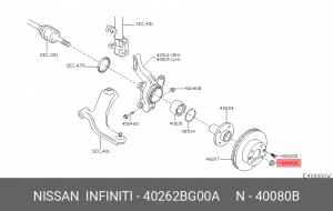 Гайка ступицы колеса 40262BG00A NISSAN