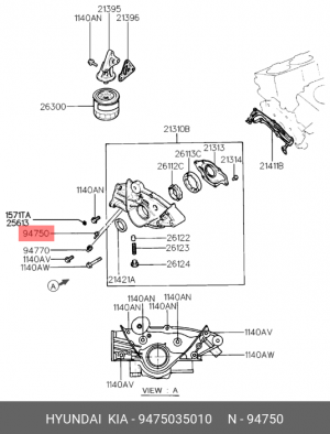 Датчик давления масла 9475035010 HYUNDAI KIA
