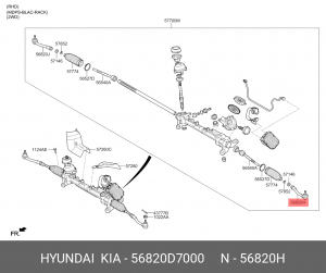 Наконечник рулевой тяги 56820D7000 HYUNDAI KIA