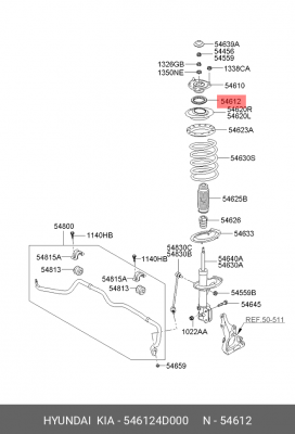 Подшипник опоры амортизатора подвески 546124D000 HYUNDAI KIA