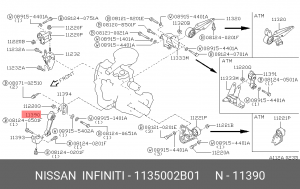Подушка двигателя 11350-02B01 NISSAN