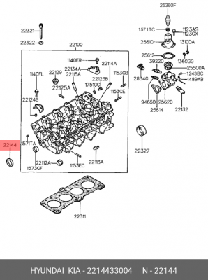 Сальник распредвала 2214433004 HYUNDAI KIA