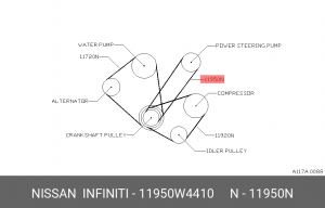 Ремень приводной 11950-W4410 NISSAN