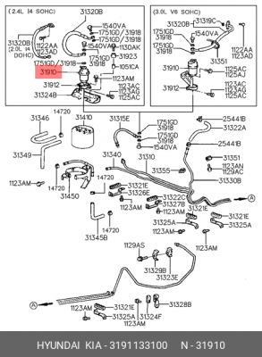 Фильтр топливный 3191133100 HYUNDAI KIA