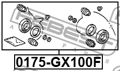 Суппорт тормозной (ремкомплект) 0175-GX100F FEBEST