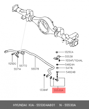 Стойка стабилизатора 55530-4A801 HYUNDAI KIA