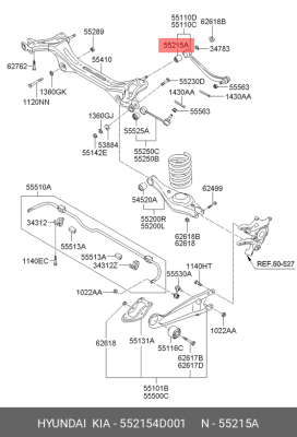 Сайлентблок 55215-4D001 HYUNDAI KIA