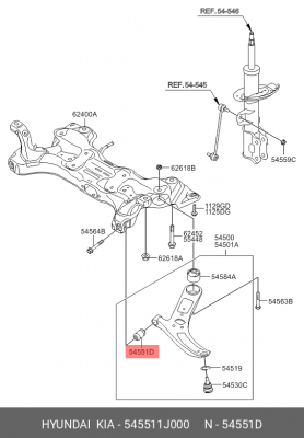 Сайлентблок 545511J000 HYUNDAI KIA