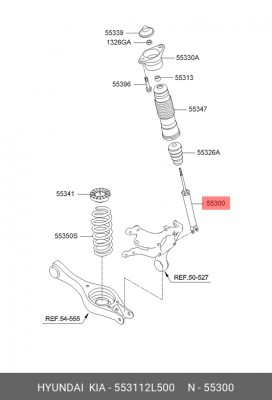 Амортизатор подвески 553112L500 HYUNDAI KIA