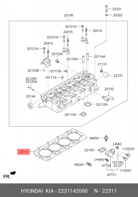 Прокладка ГБЦ 2231142060 HYUNDAI KIA