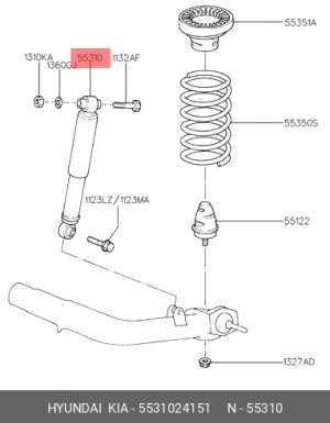 Амортизатор подвески 5531024151 HYUNDAI KIA