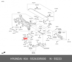 Шайба схода - развала 552633R000 HYUNDAI KIA