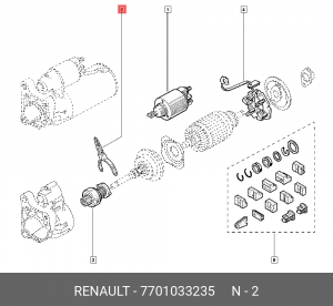 Вилка бендикса стартера 7701033235 RENAULT