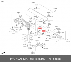 Сайлентблок 551182S100 HYUNDAI KIA
