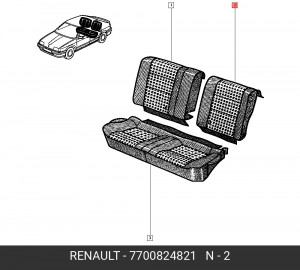 Спинка сиденья 7700824821 RENAULT