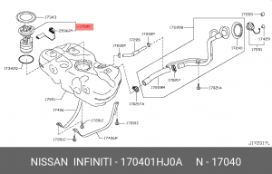 Насос электрический топливной системы в сборе 17040-1HJ0A NISSAN