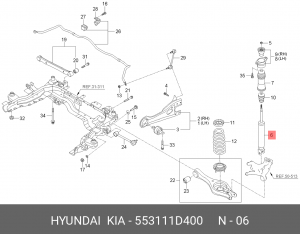 Амортизатор подвески 553111D400 HYUNDAI KIA