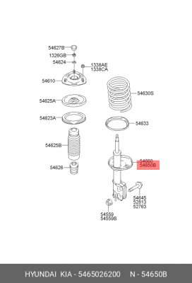 Амортизатор подвески 5465026200 HYUNDAI KIA