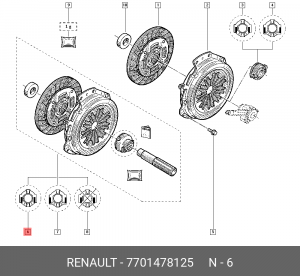 Сцепление (комплект) 7701478125 RENAULT