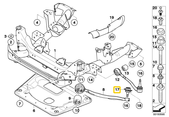 Опора шаровая подвески 31 10 3 412 726 BMW