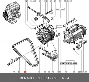 Ремень приводной 5000612768 RENAULT