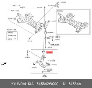 Сайлентблок 54584-2W000 HYUNDAI KIA