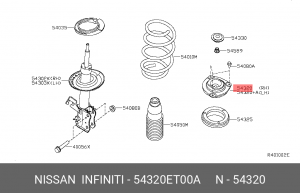 Опора амортизатора подвески 54320-ET00A NISSAN