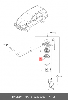 Фильтр топливный 319223E200 HYUNDAI KIA