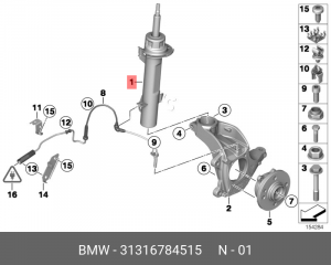 Амортизатор подвески 31 31 6 784 515 BMW