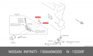 Кольцо уплотнительное 15066-0M300 NISSAN