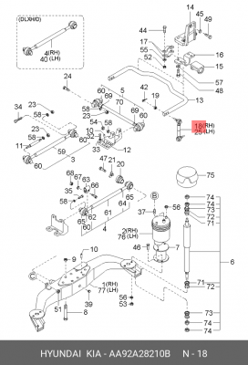 Болт стойки стабилизатора AA92A28210B HYUNDAI KIA