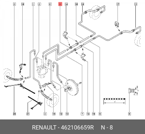 Шланг тормозной 462106659R RENAULT