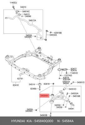 Сайлентблок 545840Q000 HYUNDAI KIA