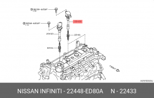 Катушка зажигания 22448-ED80A NISSAN