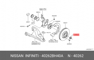 Гайка ступицы колеса 40262BH40A NISSAN
