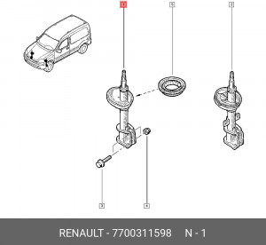 Амортизатор подвески 7700311598 RENAULT